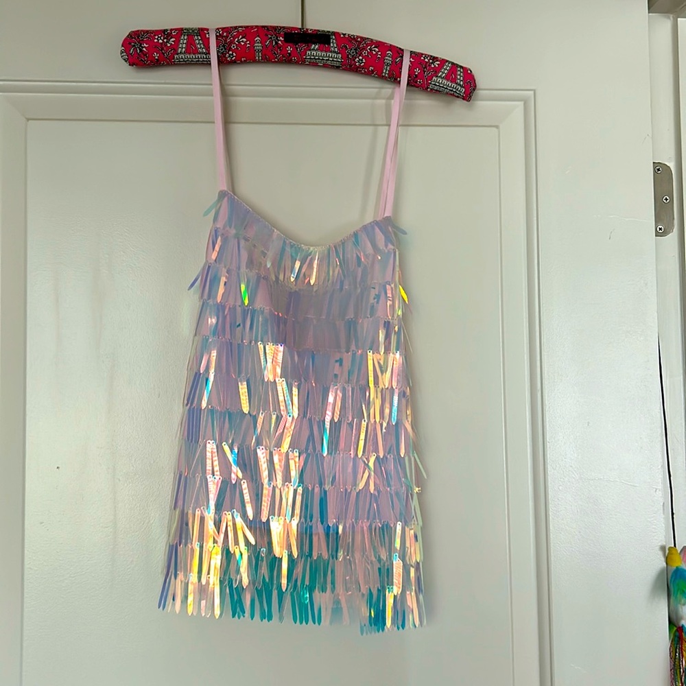 New with Tags Item Ditto Iridescent Sequin Top